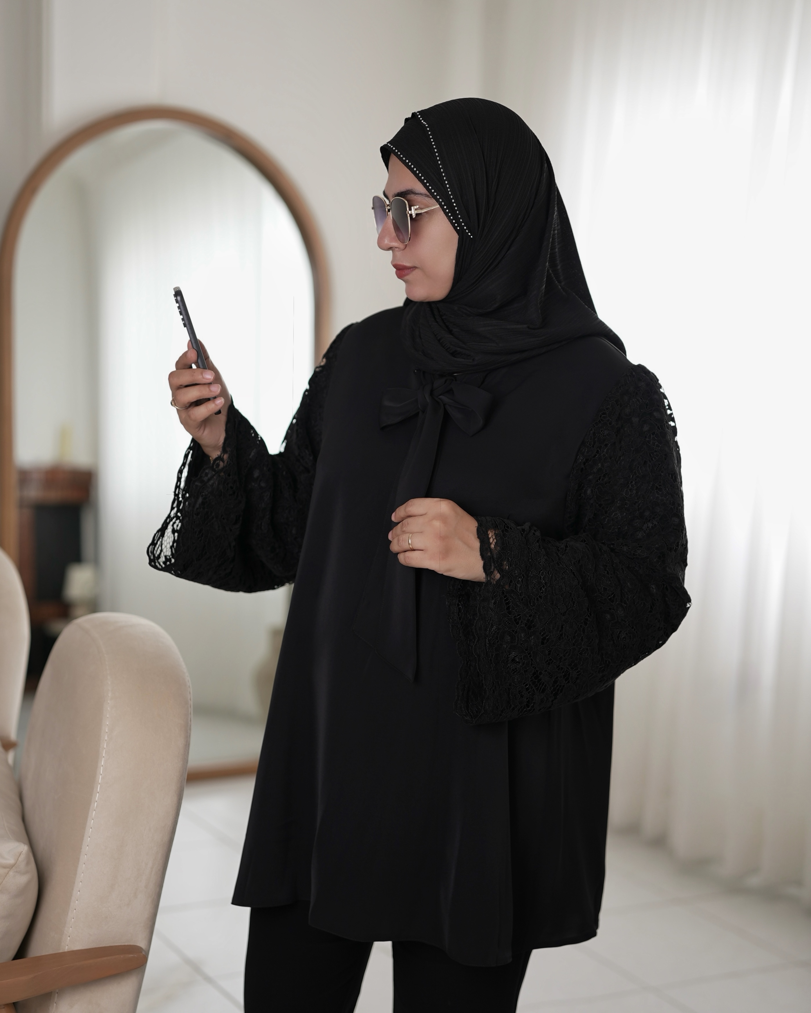 شومیزآستین گیپور